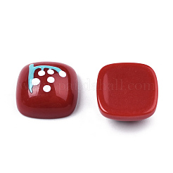 Undurchsichtige Harz-Email-Cabochons CRES-N031-034
