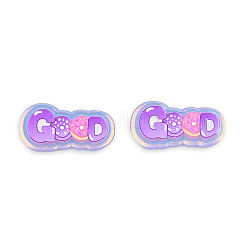 Platte transparente Acryl-Cabochons OACR-N135-20