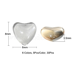30 stücke 6 farben flache rückseite k9 glas strass cabochons MRMJ-YW0002-004