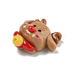 Deko-Cabochons aus undurchsichtigem Harz mit Weihnachtsmotiv CRES-B022-05A