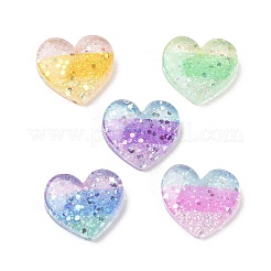 Dreifarbige transparente Decoden-Cabochons aus Harz RESI-M045-06