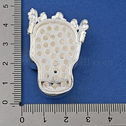 Halloween-Motiv-Legierung mit Glas-Strass-Cabochons FIND-B033-02A-S