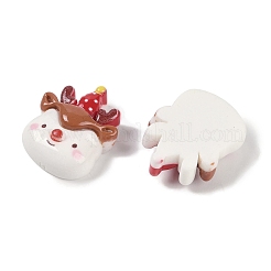 Weihnachts-Deko-Cabochons aus undurchsichtigem Harz CRES-M036-12E