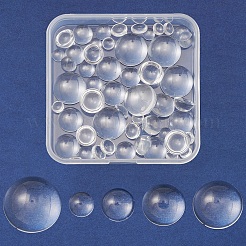 56pcs 5 Arten transparente Glascabochons GGLA-FS0001-03