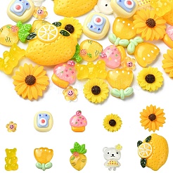 30 Stück 10 Stile Harz-Decoden-Cabochons CRES-YW0002-15