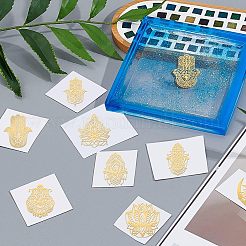 9 Stück 9 Stile benutzerdefinierte Cabochons aus Kohlenstoffstahl DIY-OC0008-52