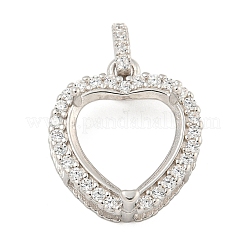 925 Sterling Silber Anhänger Fassungen STER-B005-18P