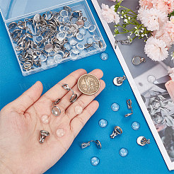Rohling-Set zum Herstellen von Kuppel-Ohrclips DIY-UN0005-21