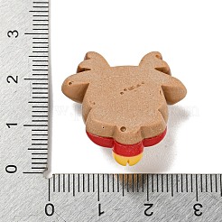 Deko-Cabochons aus undurchsichtigem Harz mit Weihnachtsmotiv CRES-B022-05A