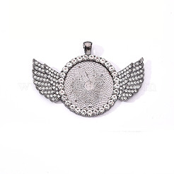 Aluminium-Anhänger Fassungen für Cabochons PALLOY-S107-003A-B-RS