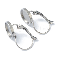 Anlaufgeschützte Ohrringbeschläge aus Edelstahl 304 mit Klappverschluss KK-H152-09C-P