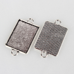 Tibetischer Stil Legierung Fassungen mit Verbinder TIBEP-N004-01AS