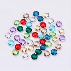 Facettierte Glas-Strass-Cabochons mit spitzer Rückseite RGLA-P013-B