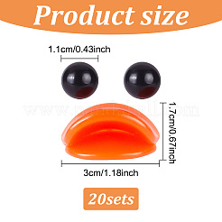 20 Stück Plastikpuppen-Enten-Bastelmund & 40 Stück Bastelaugen-Cabochons FIND-GO0001-17