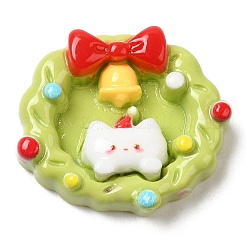 Weihnachtliche Cabochons aus undurchsichtigem Harz RESI-K030-02I