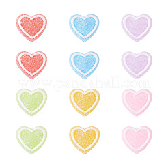 60 Stück 6 Farben Harz Cabochons Zubehör RESI-YS0001-03