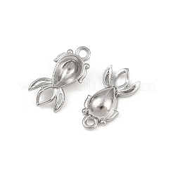 Cabochon-Fassungen für Anhänger aus Edelstahl 304 STAS-G356-07P-02