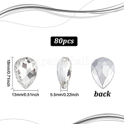 80 Stück Glas-Strass-Cabochons RGLA-FG0001-16A
