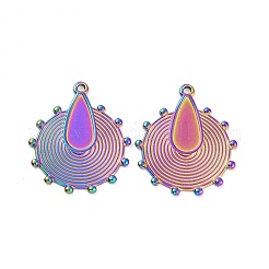 Ionenplattierung (IP) 304 Edelstahl Anhänger Cabochon-Einstellungen STAS-C003-08MC