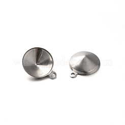 Anlaufgeschützte Anhänger aus Edelstahl 201 mit spitzen Strassen STAS-E088-07-13x10.5mm
