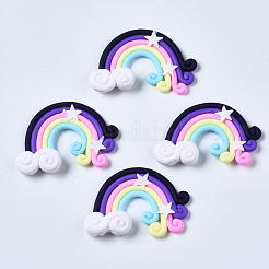 Handgemachter Ton-Cabochon PORC-TD001-39B