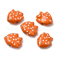 Фарфоровые бусины ручной работы&nbsp;X-PORC-K010-06G