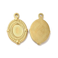 Ionenplattierung (IP) 304 Edelstahl Anhänger Cabochon-Einstellungen STAS-L020-033G