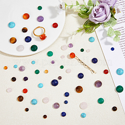 56 Stück 28 Stile Chakra natürliche & synthetische gemischte Edelstein-Cabochons G-FH0002-21