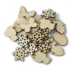 100 Stück Holzcabochons WOOD-G020-04