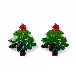Weihnachtliche Cabochons aus undurchsichtigem Harz CRES-P022-16