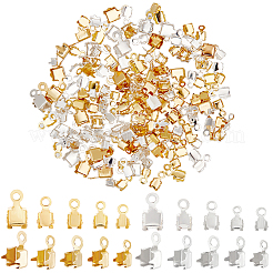 200 Stück 10 Stile Messing Strass Krallen Charms Einstellungen KK-PH0010-43