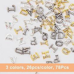 78 stücke 3 farben legierung cabochons MRMJ-OC0002-56