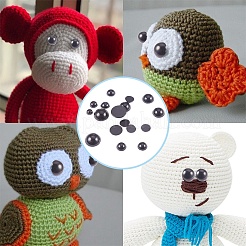 Puppenaugen aus Kunststoff DIY-WH0126-03