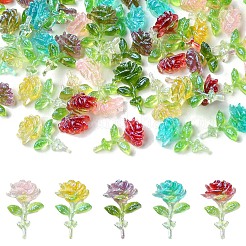 50 Stück 5 Farben transparente Harz-Decoden-Cabochons RESI-YW0001-66