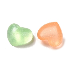 Transparente Decoden-Cabochons aus Harz mit Glitzerpulver RESI-E053-08C