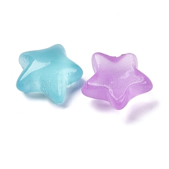 Leuchtende Stern Harz Decoden Cabochons RESI-U002-01