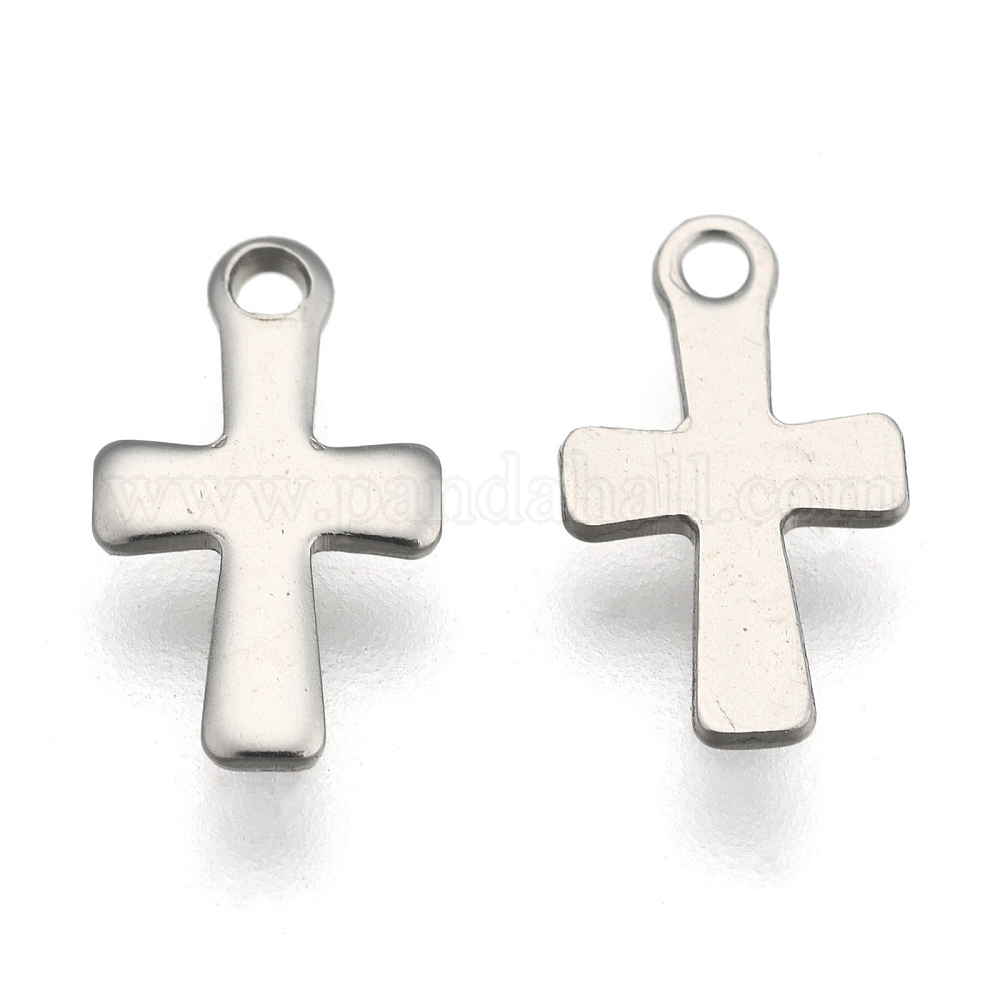 Wholesale Tarnish Resistant Stainless Steel Tiny Cross Charms