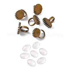 Diy antiken Bronze-Messing-Pad-Ring machen RJEW-MSMC002-09