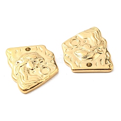 PVD-Vakuumbeschichtung 304 Edelstahl Anhänger Cabochon Fassungen STAS-F287-43G