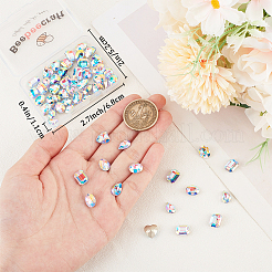 56 Stück 4 Arten Glas Strass Cabochons RGLA-BBC0001-02