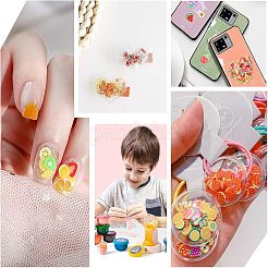 Handgemachte Cabochons aus Fimo & Perlen bestreuen CLAY-NB0001-28