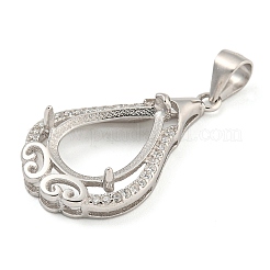 925 Sterling Silber Anhänger Fassungen STER-B005-14P