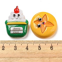 Undurchsichtige Decoden-Cabochons aus Harz RESI-C046-04