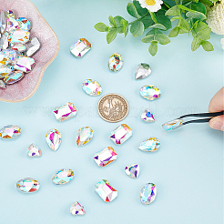 64 Stück Glas-Strass-Cabochons im 4-Stil RGLA-FG0001-11A