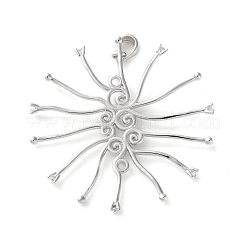 925 Anhänger aus Sterlingsilber mit klaren Zirkonia-Cabochonfassungen STER-M092-06P