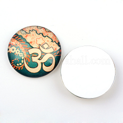 Yoga Thema Glas Cabochons X-GGLA-L011-25mm-23