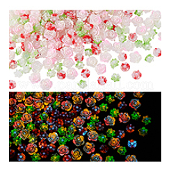 300 Stück 3 Stile leuchtende transparente Harz Decoden Cabochons RESI-PH0002-21