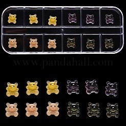 Harz-Nagelcabochons mit 12 Gitterbox MRMJ-S043-055M