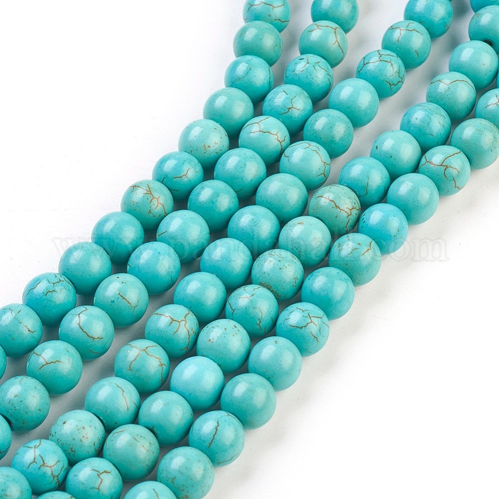 Wholesale Synthetic Turquoise Beads Strands Pandahall