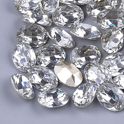 Spitzeharz Strass Cabochons CRES-S379-10x14mm-B14